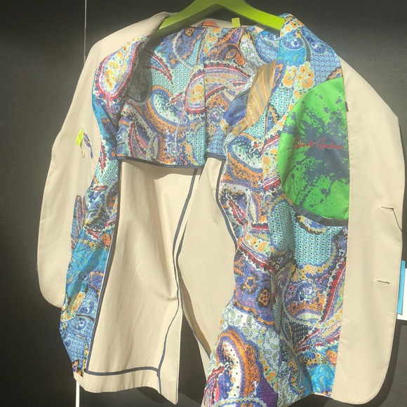 Robert Graham JULIAN Style / Light KHAKI Blazer - Picture 7 of 8